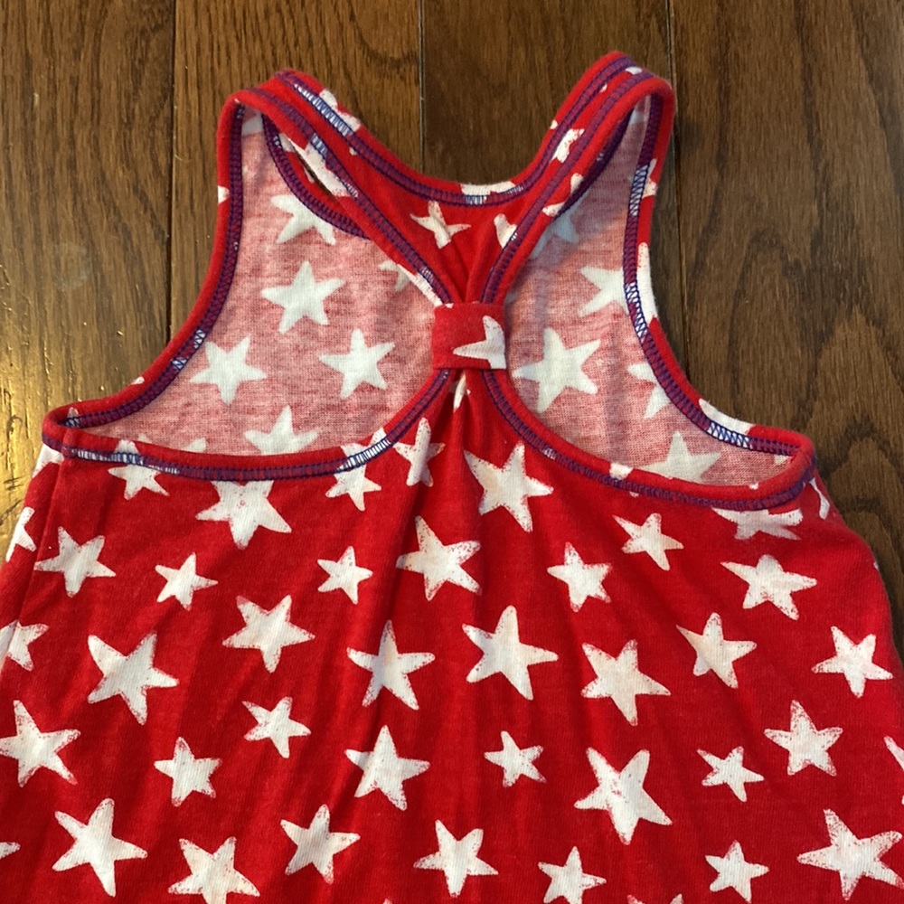 Cat & Jack 18m Red w/ White Stars Tank top Dress - Picture 3 of 4